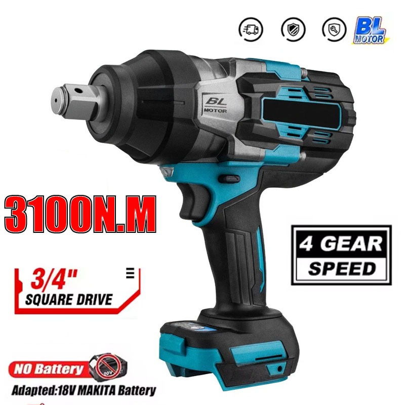 Impact Wrench Digital Torque - 3100N.M Bezszczotkowy elektryczny klucz udarowy o