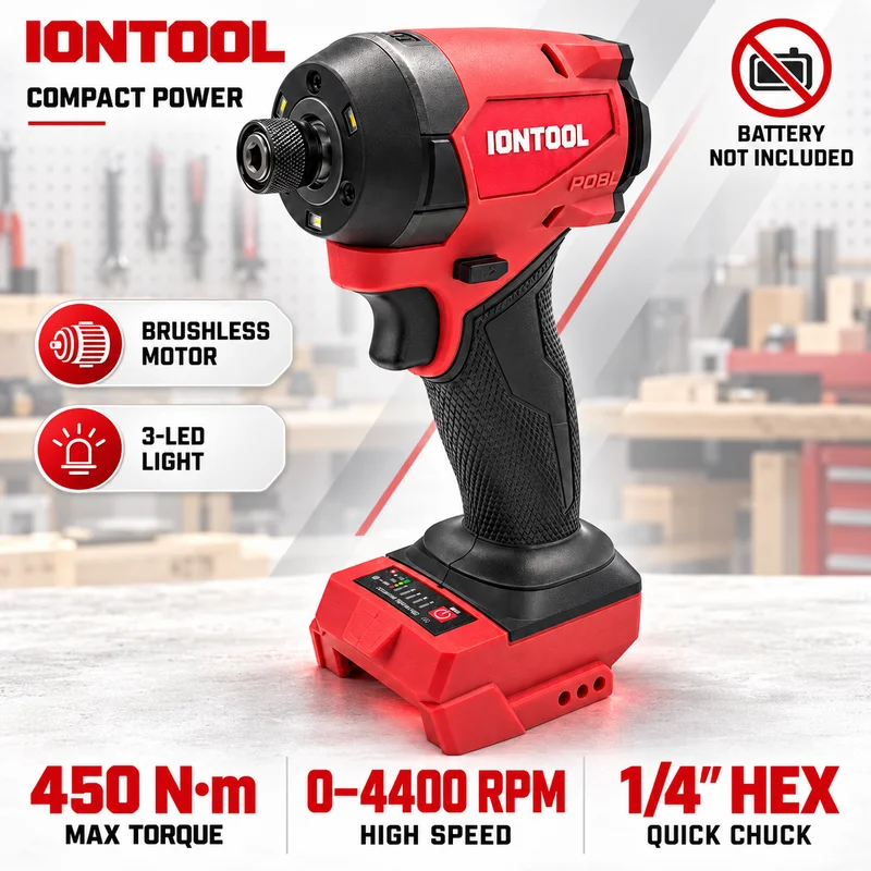 Cordless Impact Driver 1/4 Hex - IONTOOL 450N – akumulatorowy wkrętak udarowy