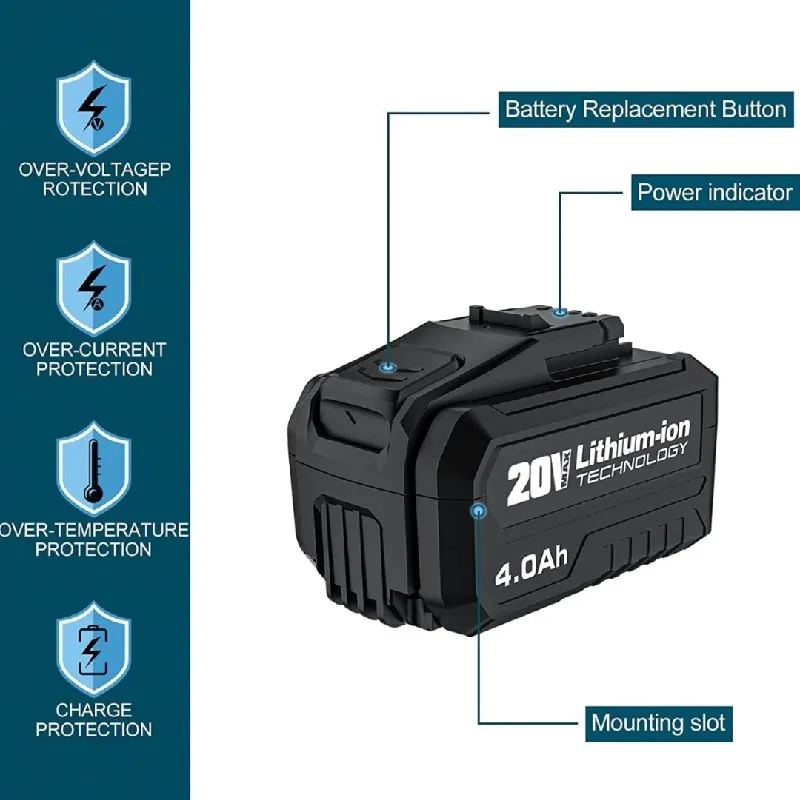 Impact Wrench Battery 4Ah - 100% Oryginalna bateria 4Ah do WESCO
