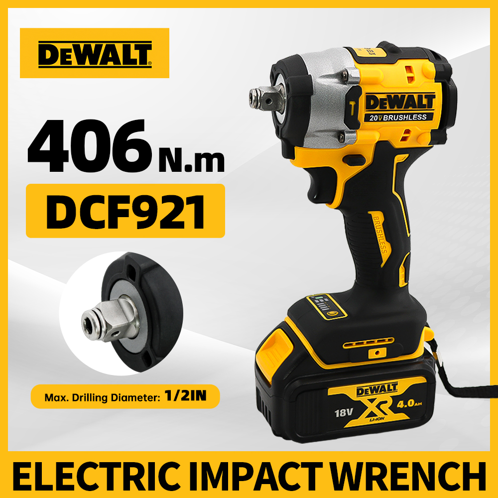 Electric Impact Wrench 800Nm - Dewalt DCF921 Akumulatorowy klucz udarowy bezszczotkowy