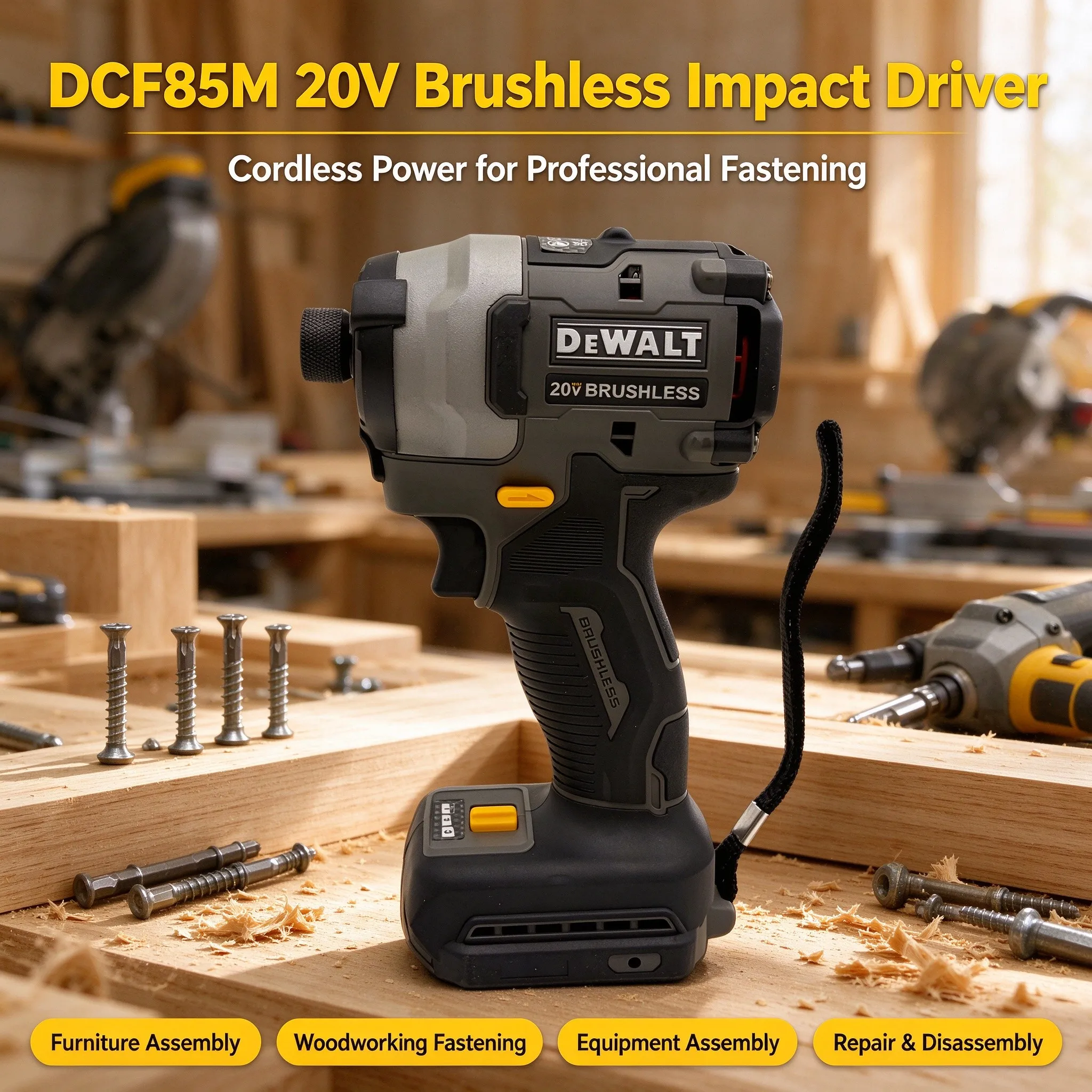 Cordless Impact Driver 1/4 Hex - DEWALT DCF85M Bezszczotkowy wkrętak udarowy 20V