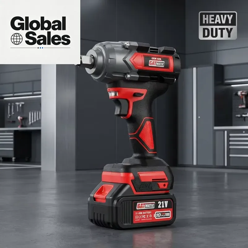 Electric Impact Wrench 800Nm - GATmatic Industrial 800Nm Bezprzewodowy Klucz Udarowy