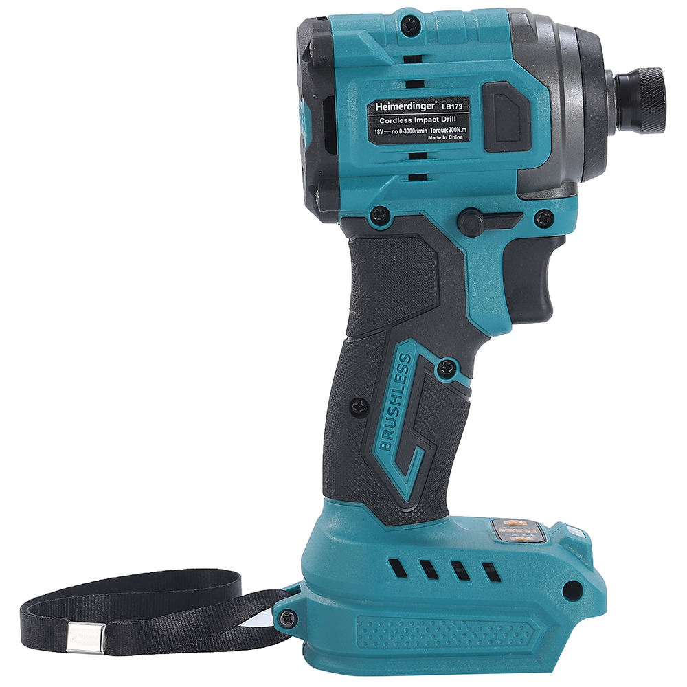 Cordless Impact Driver 1/4 Hex - Bezszczotkowy akumulatorowy wkrętak udarowy Heimerdinger, 1/4