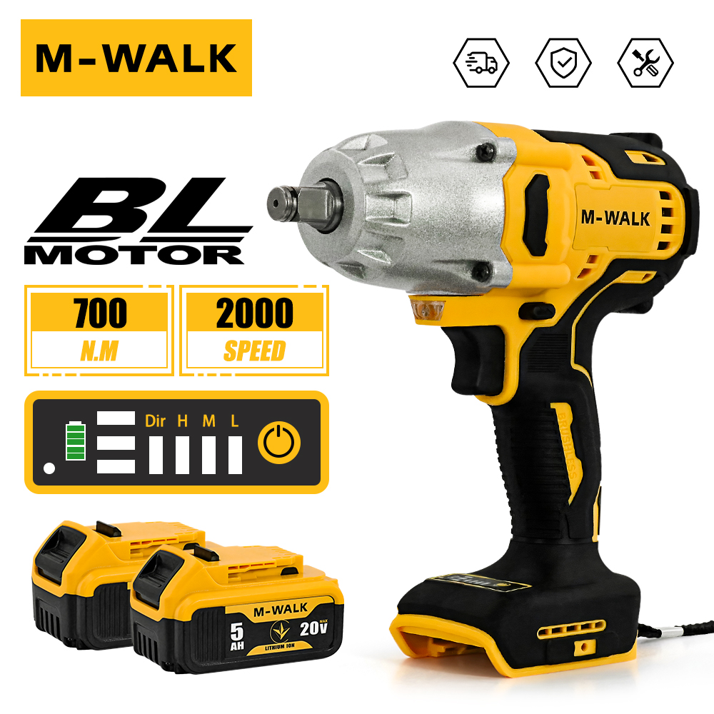 Impact Wrench Digital Torque - M-WALK 700N.M Bezszczotkowy Elektryczny Klucz Udarowy