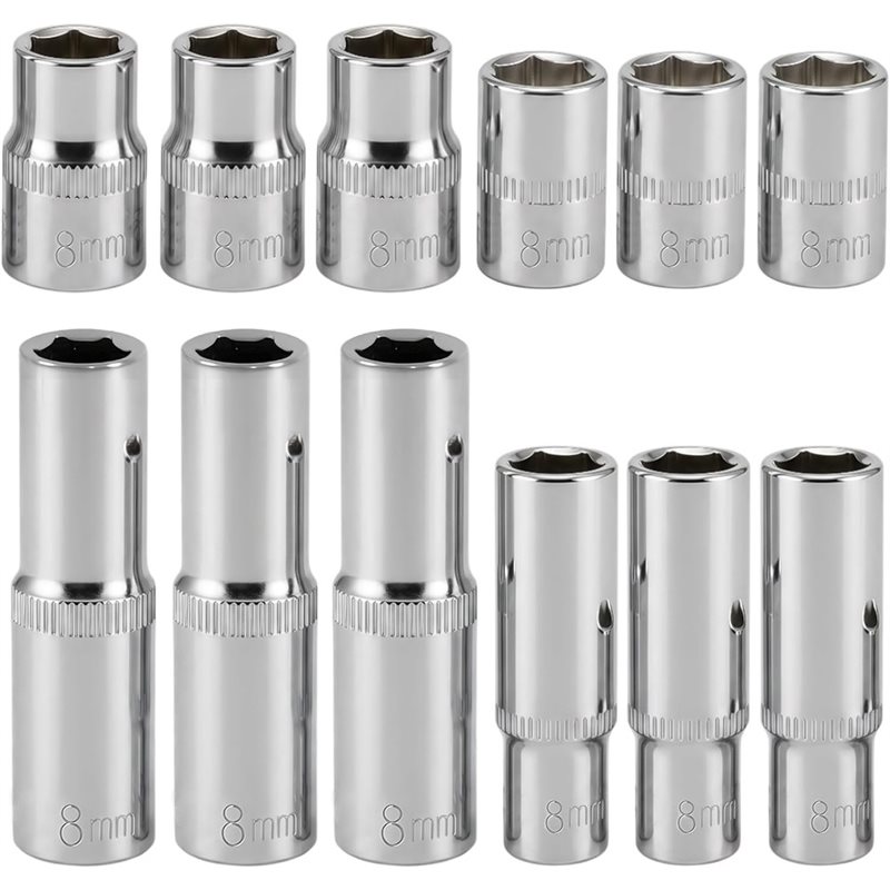 Impact Wrench Socket Set Deep - Zestaw narzędzi do naprawy samochodów, w