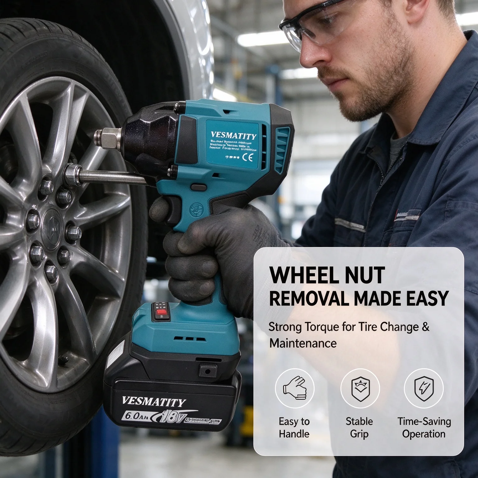 Elektryczny klucz udarowy bezs – Impact Wrench Digital Torque recenzja i cena