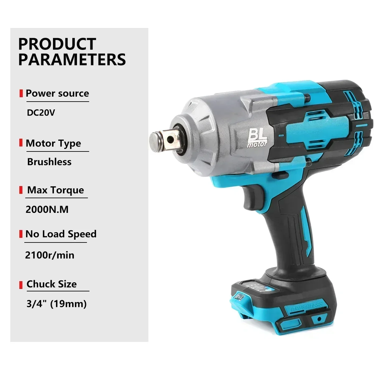 Klucz udarowy elektryczny bezs – Impact Wrench 3/4 Inch High Torque recenzja i cena