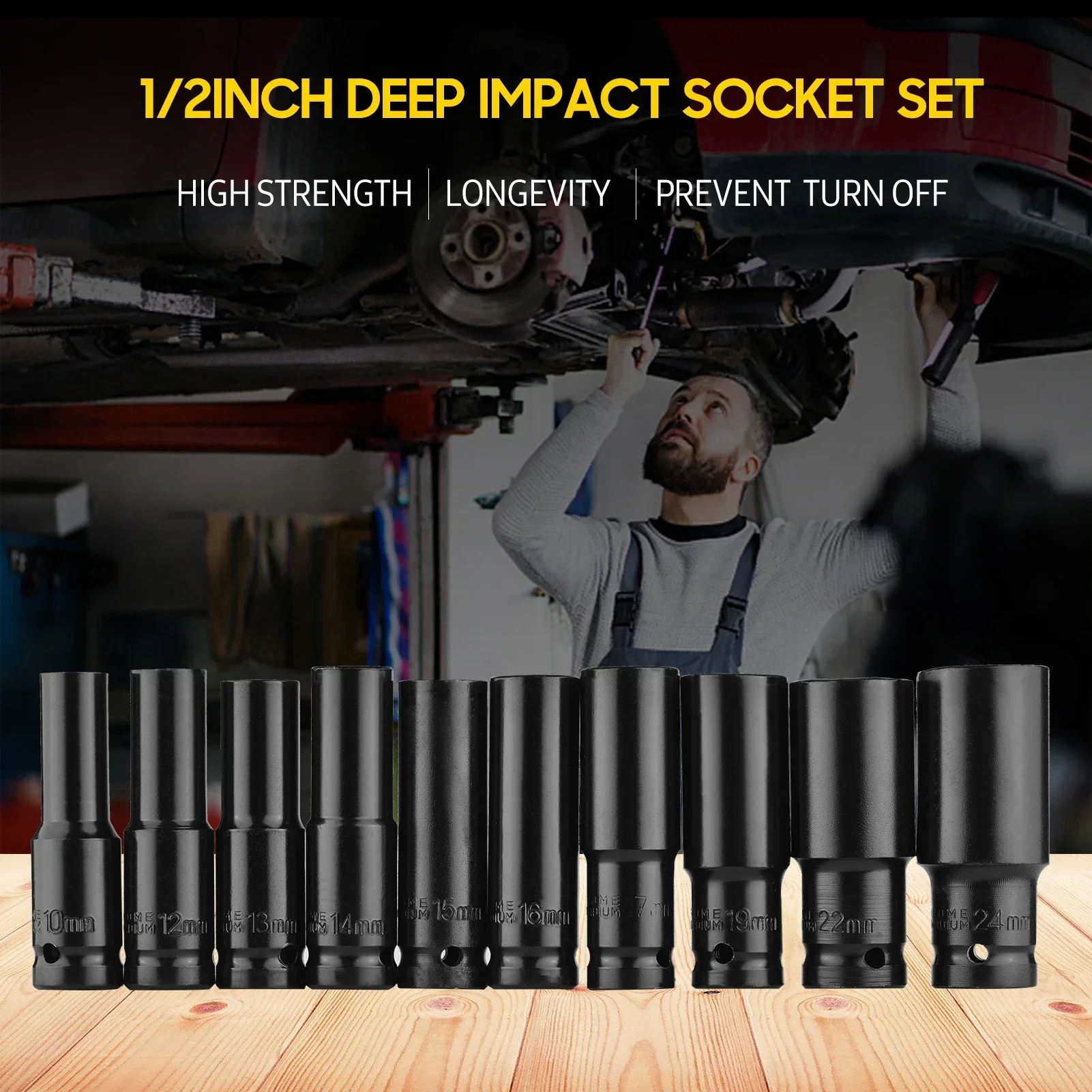 10-częściowy zestaw nasadek gł – Impact Wrench Socket Set Deep recenzja i cena