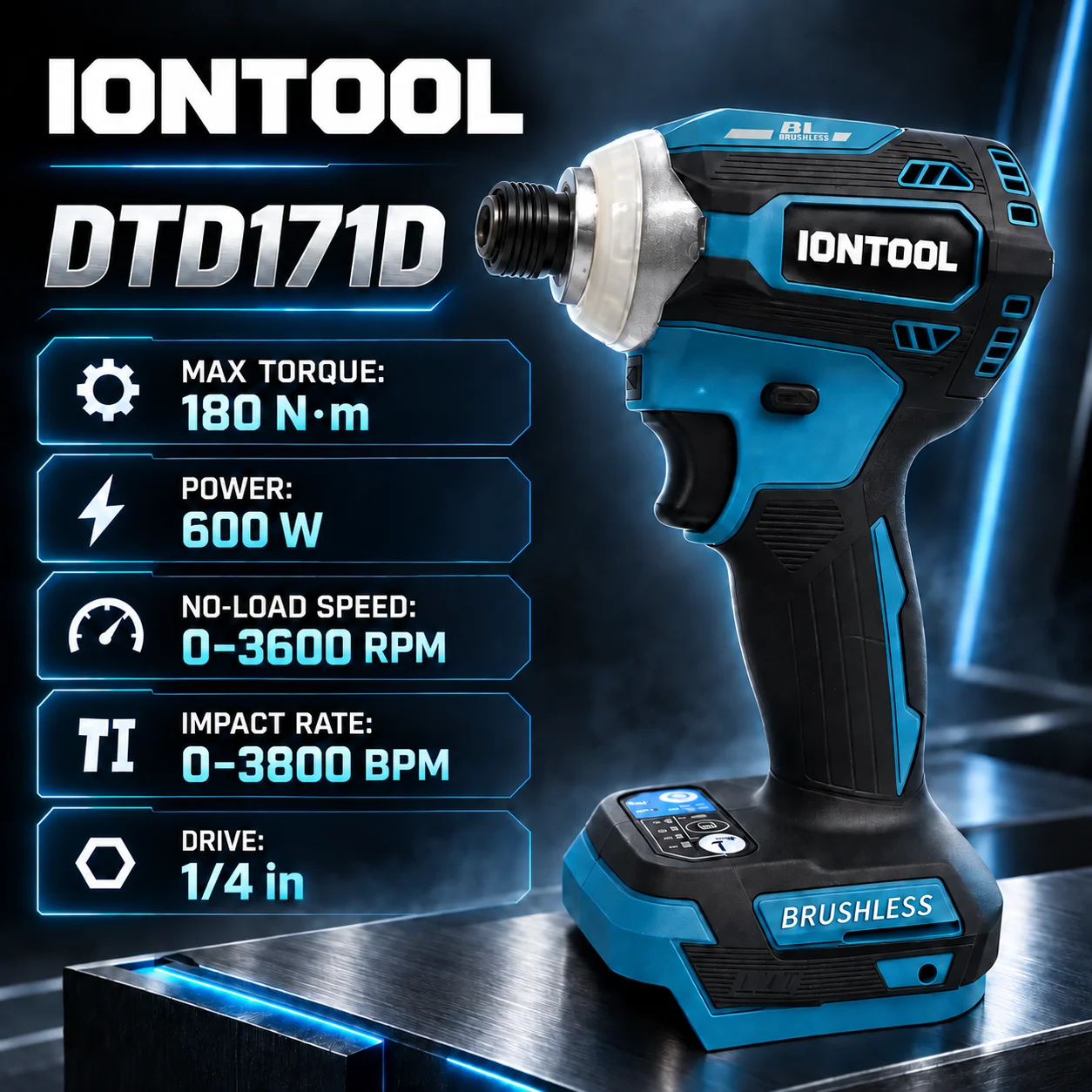 IONTOOL 600W Bezszczotkowy wkr – Cordless Impact Driver 1/4 Hex recenzja i cena