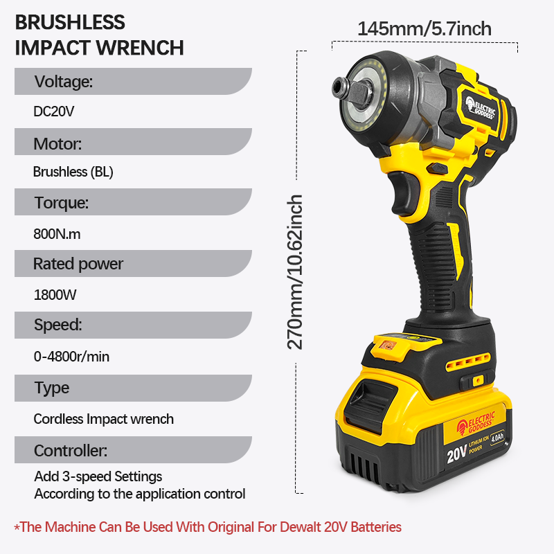 Bezszczotkowa bogini elektrycz – Electric Impact Wrench 800Nm recenzja i cena