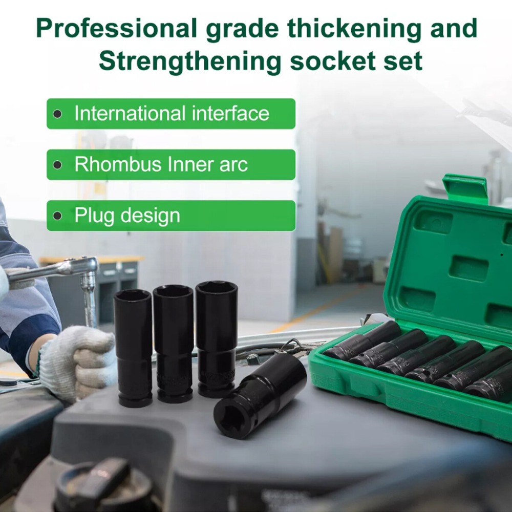 Zestaw nasadek udarowych 6-kąt – Impact Wrench Socket Set Deep recenzja i cena
