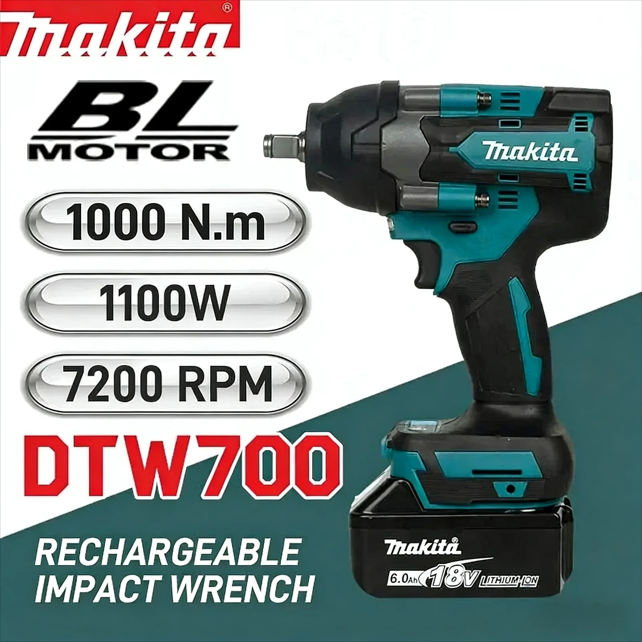Klucz udarowy akumulatorowy Ma – Cordless Impact Wrench 1/2 Inch 1000Nm recenzja i cena