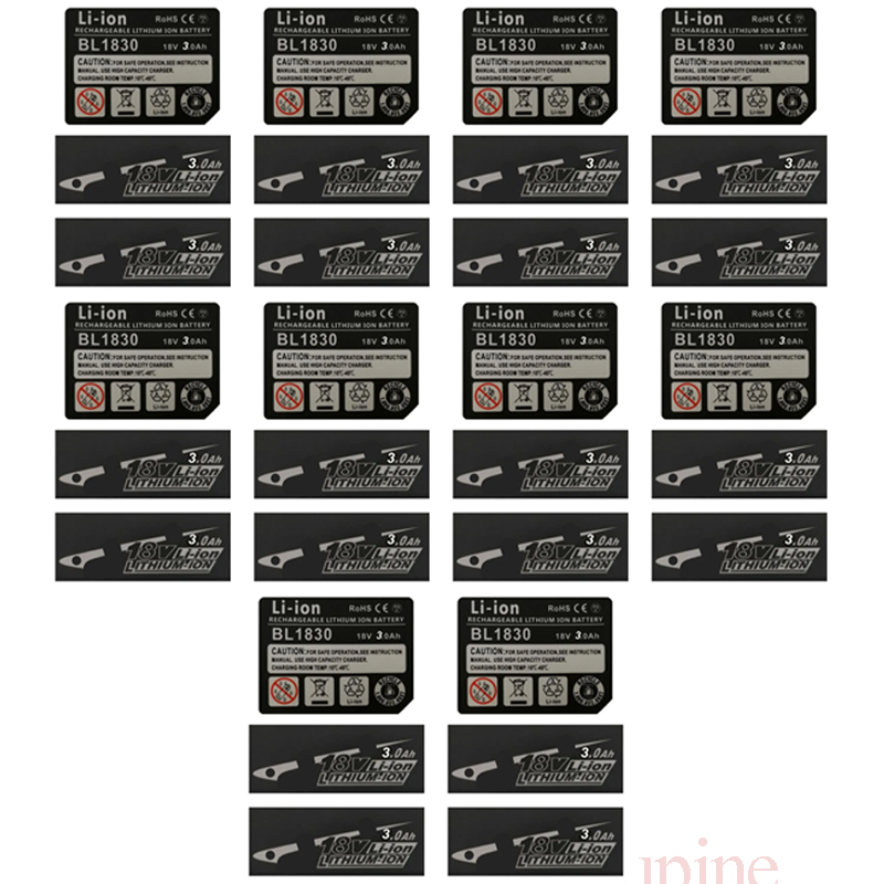10 zestawów naklejek BL1830 na – Impact Wrench Battery 4Ah recenzja i cena