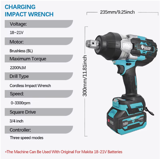 Elektryczny klucz udarowy Elec – Impact Wrench Battery 4Ah recenzja i cena